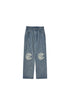 Classic Trendy Cotton Applique Pattern Jeans